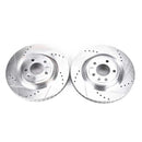 PowerStop Evolution Drilled Slotted Rotors Pair Front For Ford Mustang