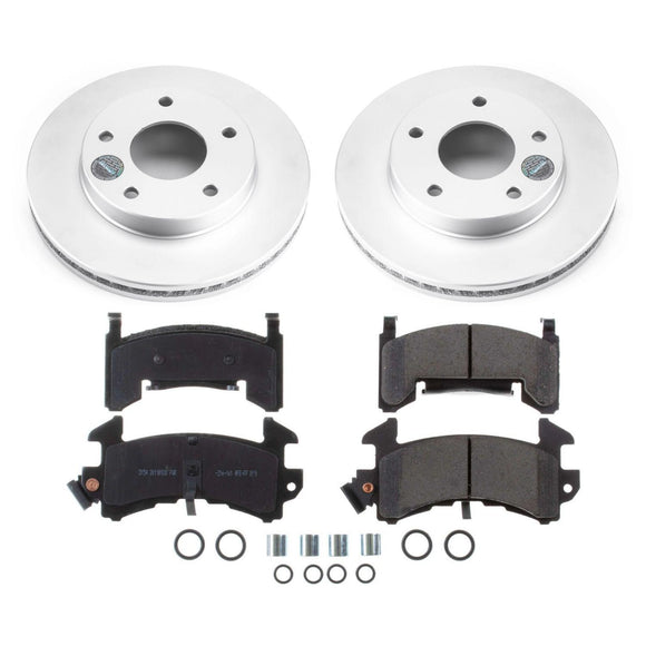 PowerStop Genuine Geomet Coated Rotor and Low-Dust Ceramic Brake Pad Kit