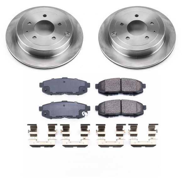 PowerStop OE Stock Replacement Low-Dust Ceramic Brake Pad and Rotor Kit