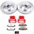 PowerStop Z26 Street Performance Ceramic Brake Pad, Drilled Slotted Rotor, and C
