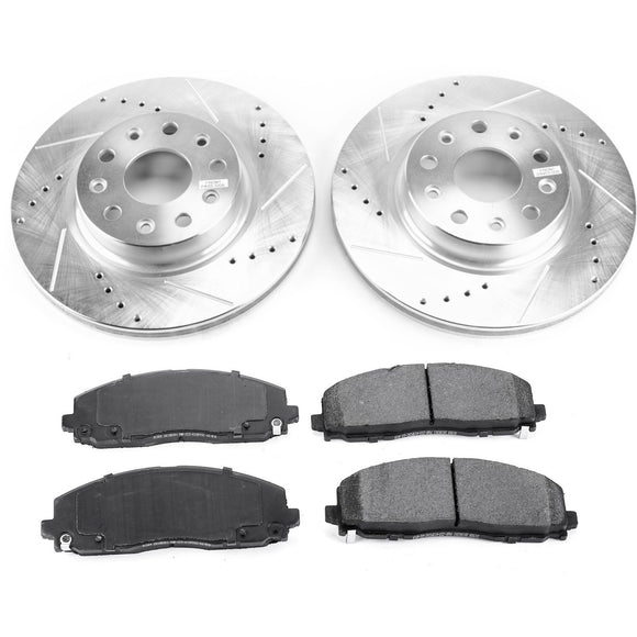 PowerStop Z23 Daily Driver Carbon-Fiber Ceramic Brake Pad and Drilled & Slotted