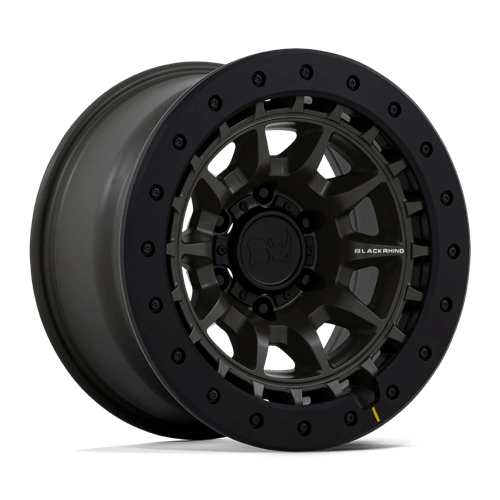 17x8.5 Black Rhino BR016 Tusk Matte Gold W/ Machined Ring 6x139.7 ET-10 Wheel