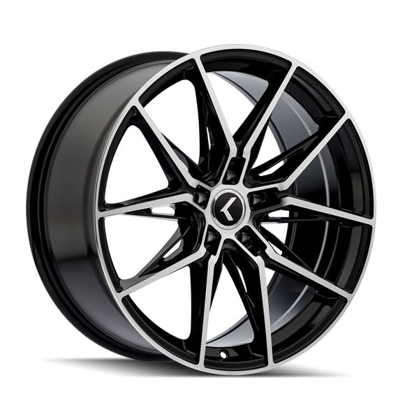 18x8.5 Kraze Evolve Gloss Black Machined 5x114.3 ET35 CB73.1 Wheel Rim