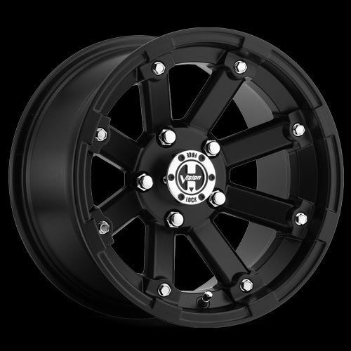 14x7 Vision 393 Lockout Matte Black 5x114.3 5x4.5 ET2.5 Wheel Rim