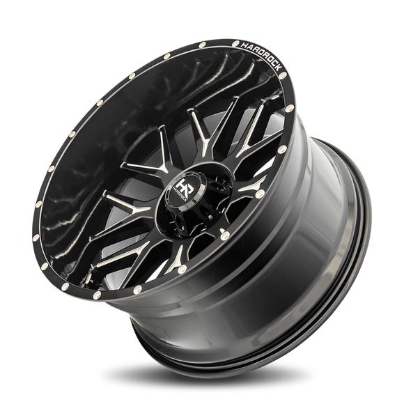22x12 Hardrock Affliction XPosed Gloss Black Milled 6x135 ET-44 wheel/rim