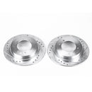 PowerStop Evolution Drilled Slotted Rotors Pair Rear For Volvo S40
