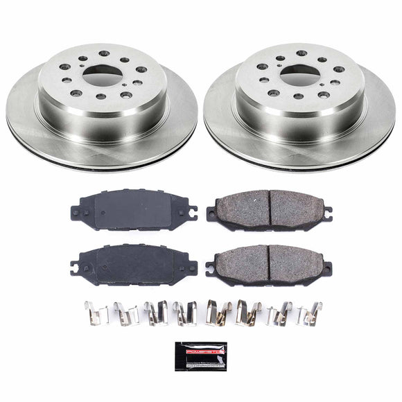 PowerStop OE Stock Replacement Low-Dust Ceramic Brake Pad and Rotor Kit