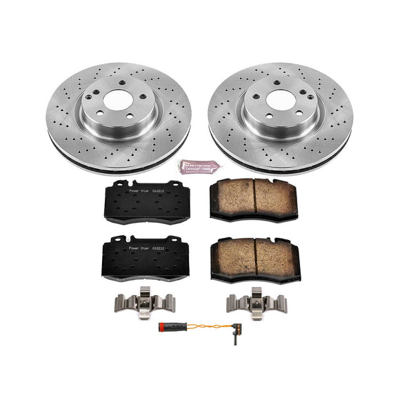 PowerStop OE Stock Replacement Low-Dust Ceramic Brake Pad and Rotor Kit