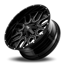 22x10 Hardrock Commander Gloss Black Milled 6x135/139.7 ET-25 wheel/rim