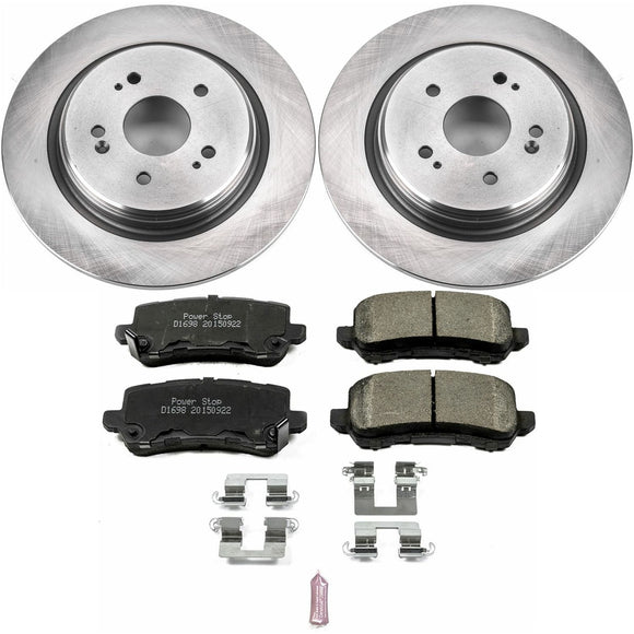 PowerStop OE Stock Replacement Low-Dust Ceramic Brake Pad and Rotor Kit