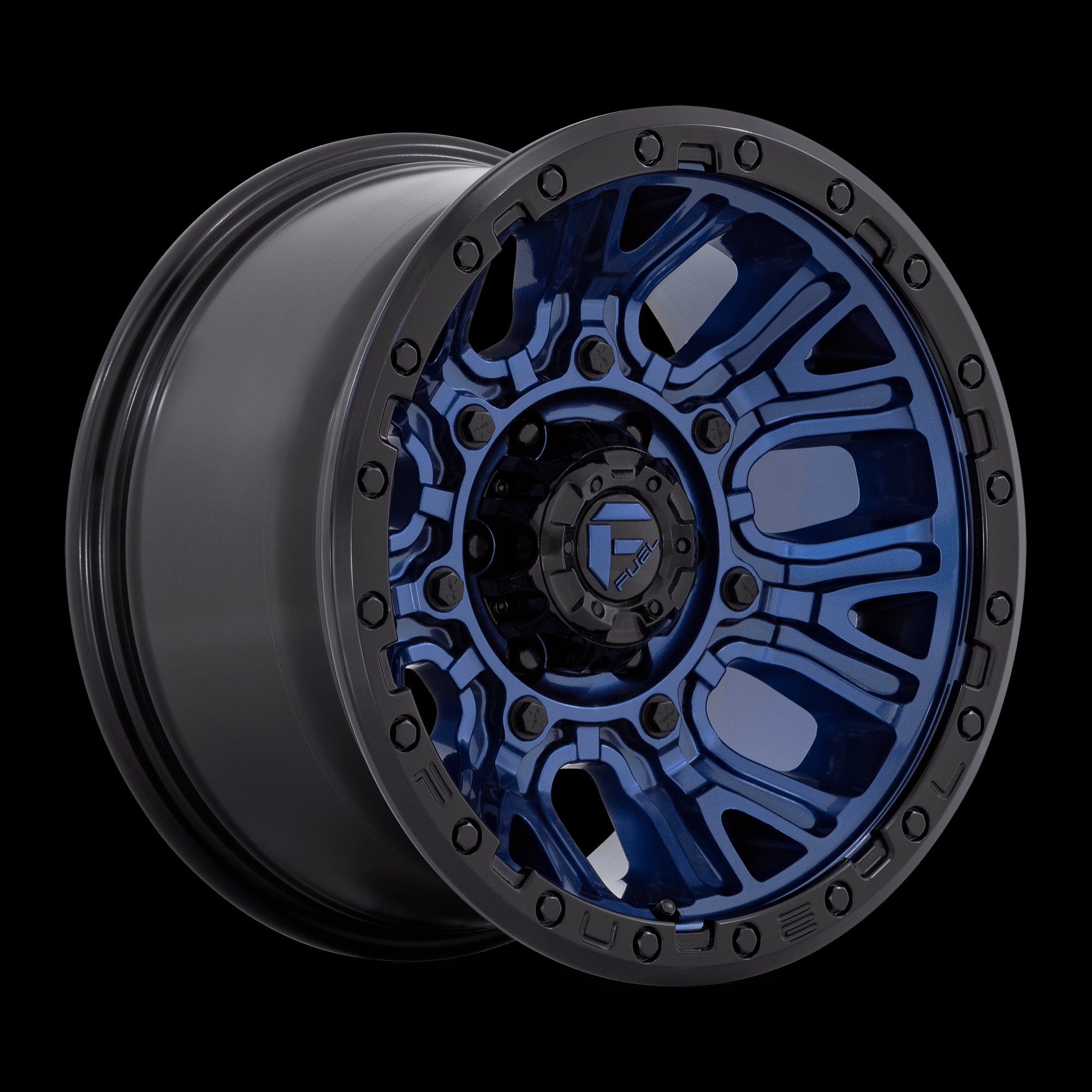 17X9 Fuel 1PC D827 Traction Blue 6X139.7 6X5.5 ET-12 Wheel Rim