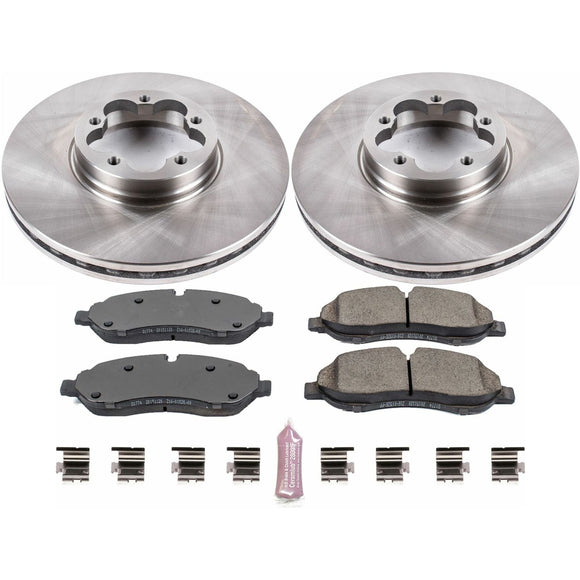 PowerStop OE Stock Replacement Low-Dust Ceramic Brake Pad and Rotor Kit