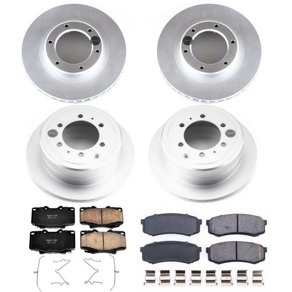 PowerStop Genuine Geomet Coated Rotor and Low-Dust Ceramic Brake Pad Kit