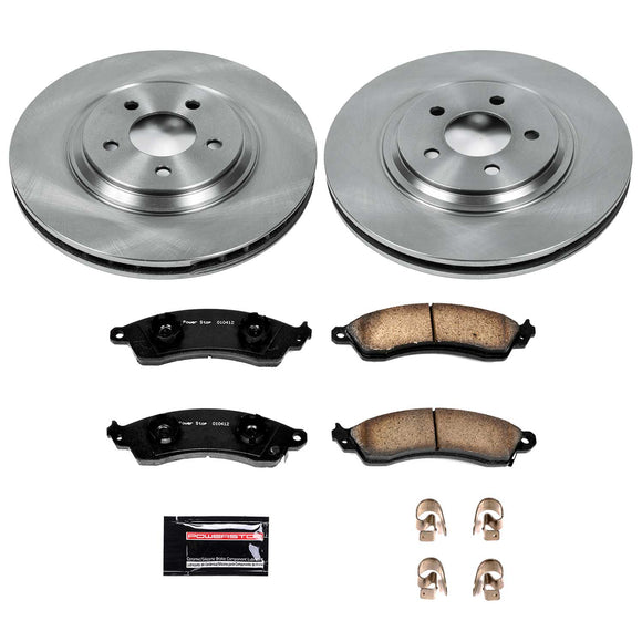 PowerStop OE Stock Replacement Low-Dust Ceramic Brake Pad and Rotor Kit