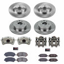PowerStop OE Stock Replacement Low-Dust Ceramic Brake Pad, Rotor and Caliper Kit
