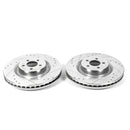 PowerStop Evolution Drilled Slotted Rotors Pair Front For Ford Mustang