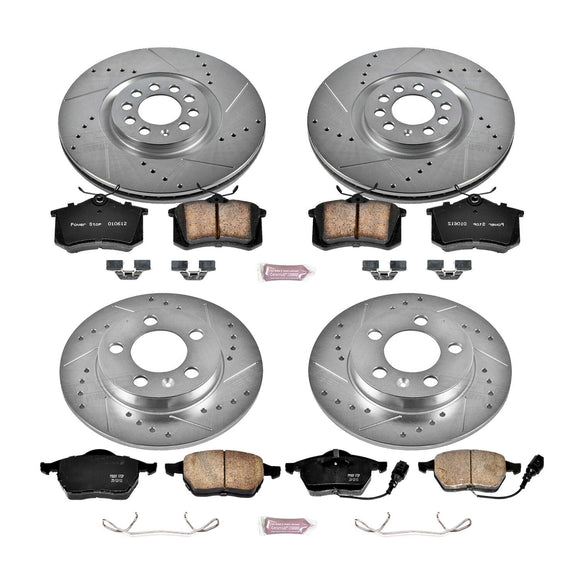 PowerStop Z23 Daily Driver Carbon-Fiber Ceramic Brake Pad and Drilled & Slotted