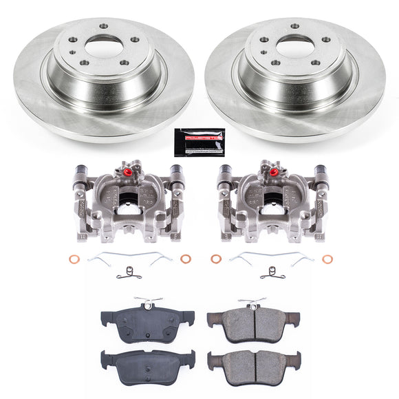 PowerStop OE Stock Replacement Low-Dust Ceramic Brake Pad, Rotor and Caliper Kit