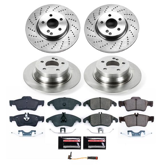 PowerStop OE Stock Replacement Low-Dust Ceramic Brake Pad and Rotor Kit