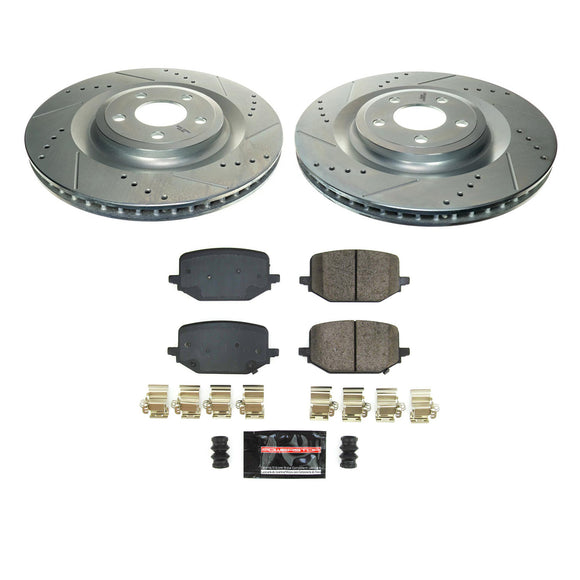 PowerStop Z23 Daily Driver Carbon-Fiber Ceramic Brake Pad and Drilled & Slotted