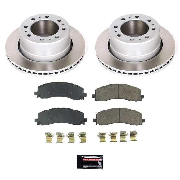 PowerStop Semi-Coated Rotor and Low-Dust Ceramic Brake Pad Kit