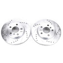 PowerStop Evolution Drilled Slotted Rotors Pair Front For Mini Cooper