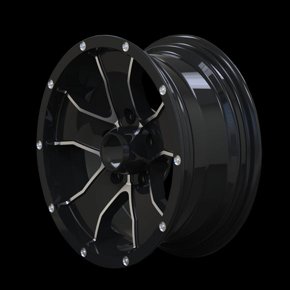 14x6 Trailer Style 14 Black-Machined Wheel/Rim 5x114.3 14-4665B