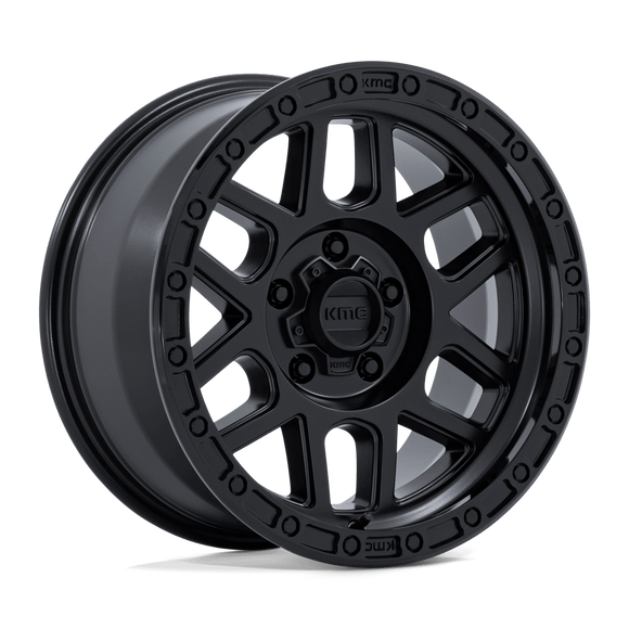 17X8.5 KMC KM544 MESA Satin Black With Gloss Black Lip 5X127 ET0 wheel/rim