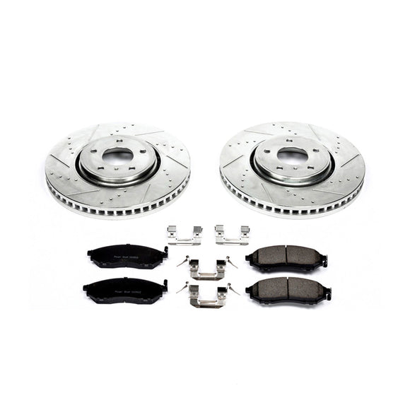 PowerStop Z23 Daily Driver Carbon-Fiber Ceramic Brake Pad and Drilled & Slotted