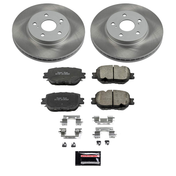 PowerStop Semi-Coated Rotor and Low-Dust Ceramic Brake Pad Kit