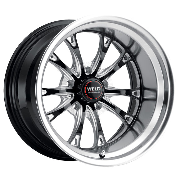17x11 WELD Performance Belmont Drag Black Milled 5x115 ET6 CB78.1 Wheel Rim