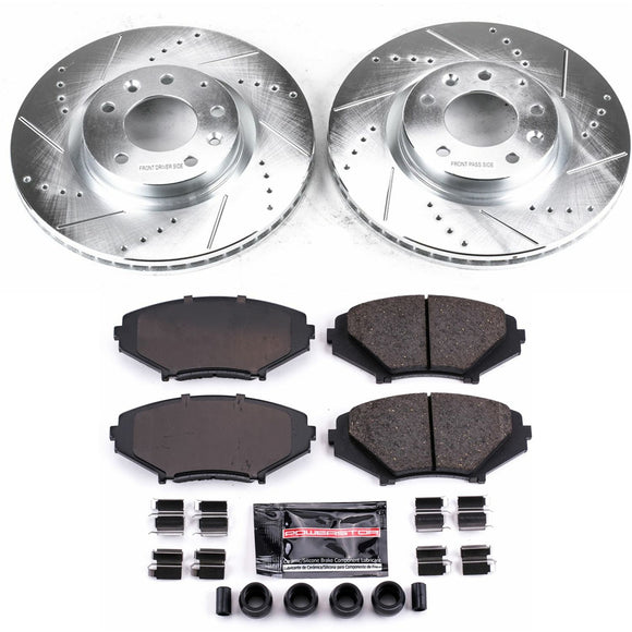 PowerStop Z23 Daily Driver Carbon-Fiber Ceramic Brake Pad and Drilled & Slotted