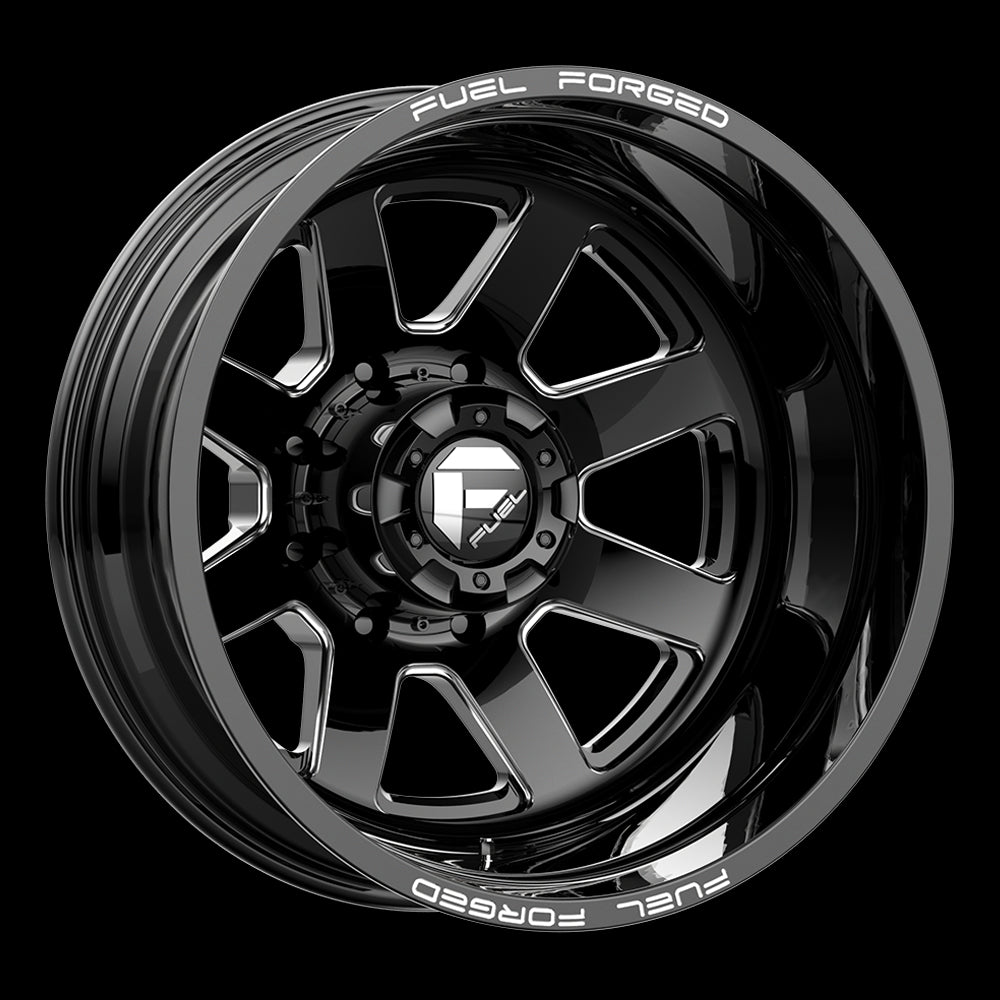 22X8.25 Fuel MONO DE09 FF09D Matte Black Milled 8X200 ET-202 wheel/rim