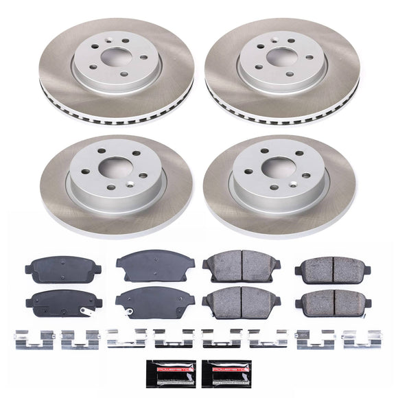 PowerStop Semi-Coated Rotor and Low-Dust Ceramic Brake Pad Kit