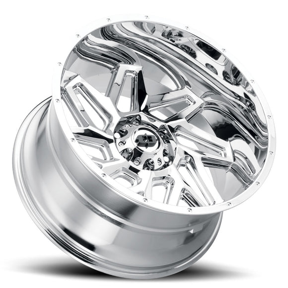 22x10 Vision 361 Spyder Chrome Wheel 6x139.7 ET-19 CB106.2