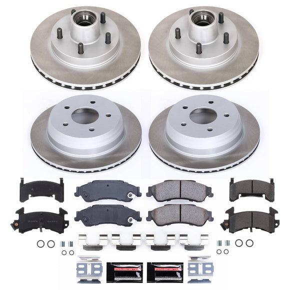 PowerStop Semi-Coated Rotor and Low-Dust Ceramic Brake Pad Kit