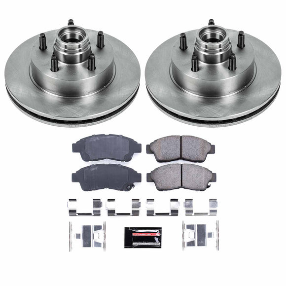 PowerStop OE Stock Replacement Low-Dust Ceramic Brake Pad and Rotor Kit