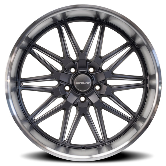 20x8.5 Corsart Alcatraz Matte Gunmetal Milled 5x127 ET6 Wheel