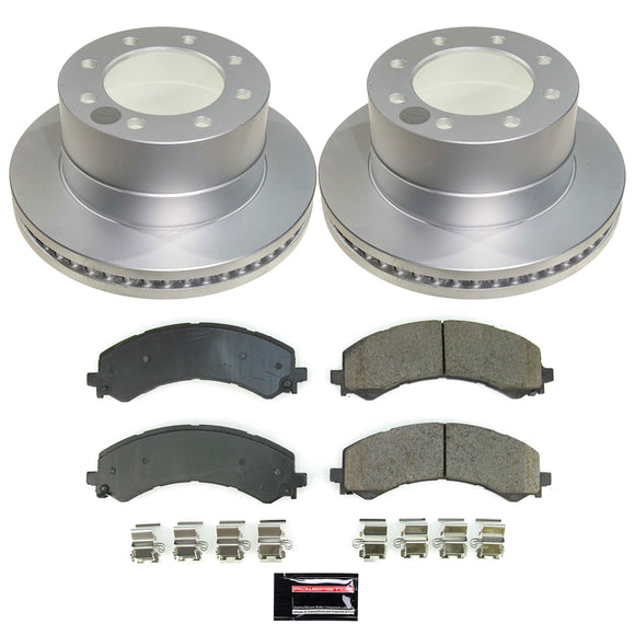PowerStop Genuine Geomet Coated Rotor and Low-Dust Ceramic Brake Pad Kit
