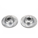 PowerStop Evolution Drilled Slotted Rotors Pair Front For BMW 325i