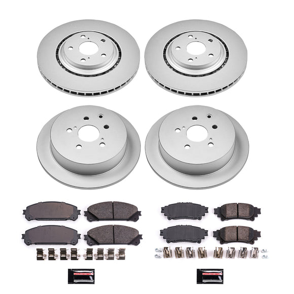 PowerStop Genuine Geomet Coated Rotor and Low-Dust Ceramic Brake Pad Kit