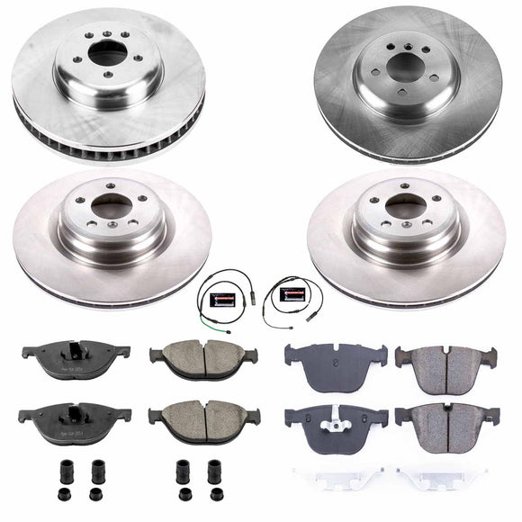 PowerStop OE Stock Replacement Low-Dust Ceramic Brake Pad and Rotor Kit