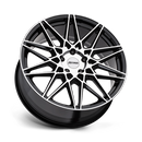 17x8 Petrol P3C Gloss Black With Machined Face 5x114.3 ET40 CB76.1 Wheel Rim