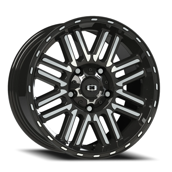 15x7.5 Vision 348 Nexus Gloss Blk Machined 5x5 (5x127) ET-12 wheel/rim
