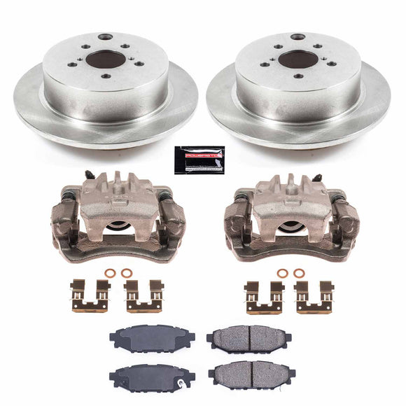 PowerStop OE Stock Replacement Low-Dust Ceramic Brake Pad, Rotor and Caliper Kit