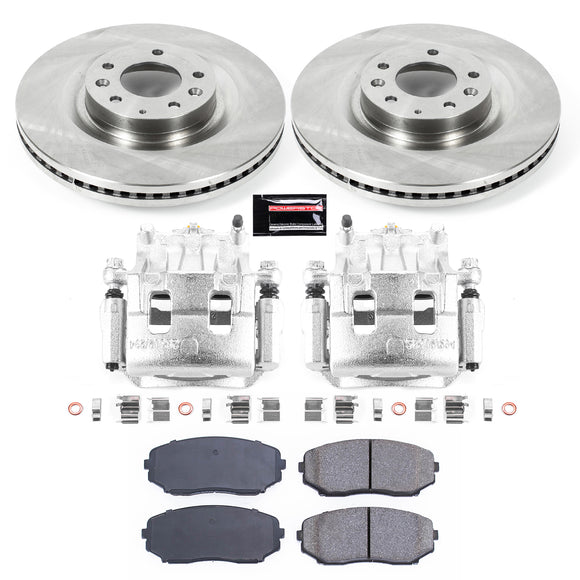 PowerStop OE Stock Replacement Low-Dust Ceramic Brake Pad, Rotor and Caliper Kit