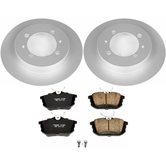 PowerStop Genuine Geomet Coated Rotor and Carbon-Fiber Ceramic Brake Pad Kit