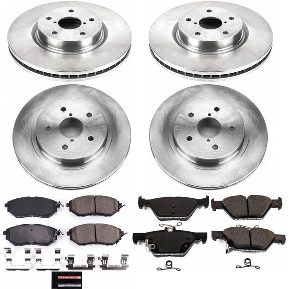 PowerStop OE Stock Replacement Low-Dust Ceramic Brake Pad and Rotor Kit