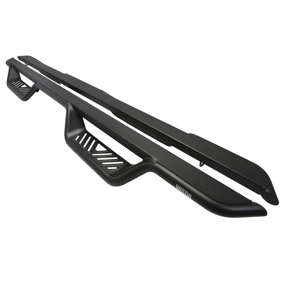 Westin Outlaw Drop Nerf Step Bars Powder Coated Textured Black Steel 20-11335