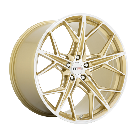 19X9 Cray HAMMERHEAD Gloss Gold W/ Mirror Cut Face 5X120 ET38 wheel/rim